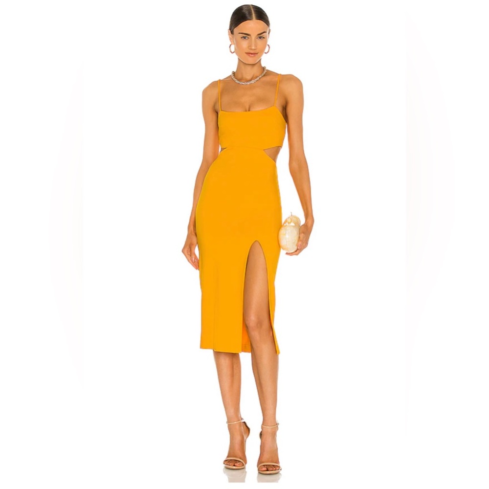 hours Cut-Out Yellow Dress
